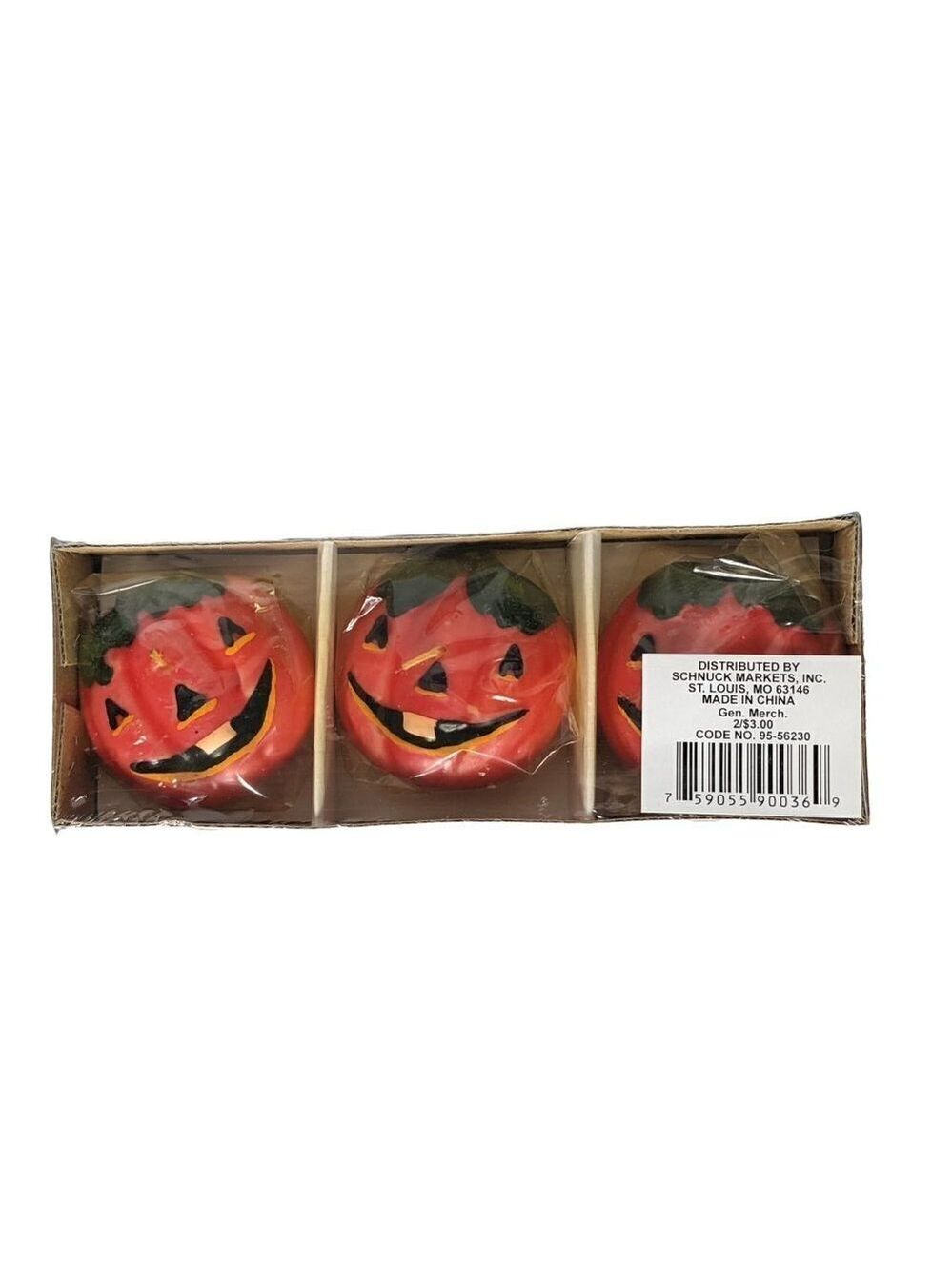 Vintage Halloween Jack O Lantern Pumpkin Candles